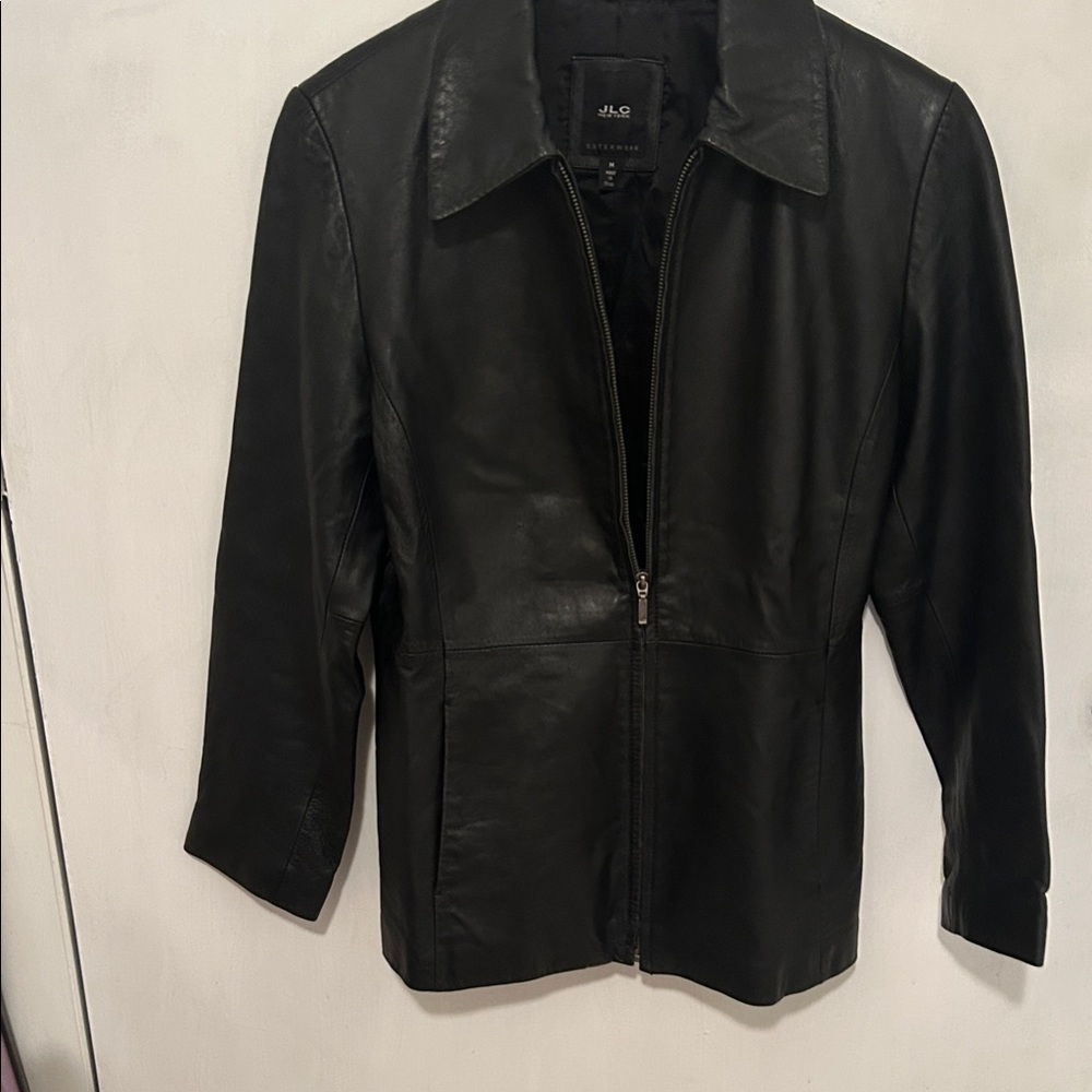 Sleek Black Buttery Soft Leather Jacket